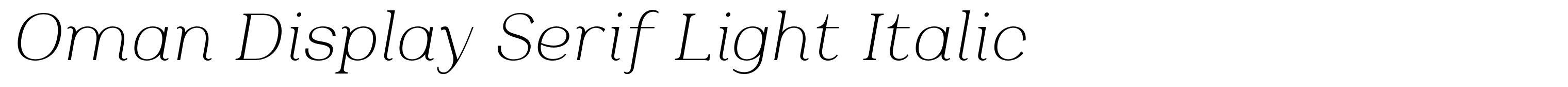 Oman Display Serif Light Italic